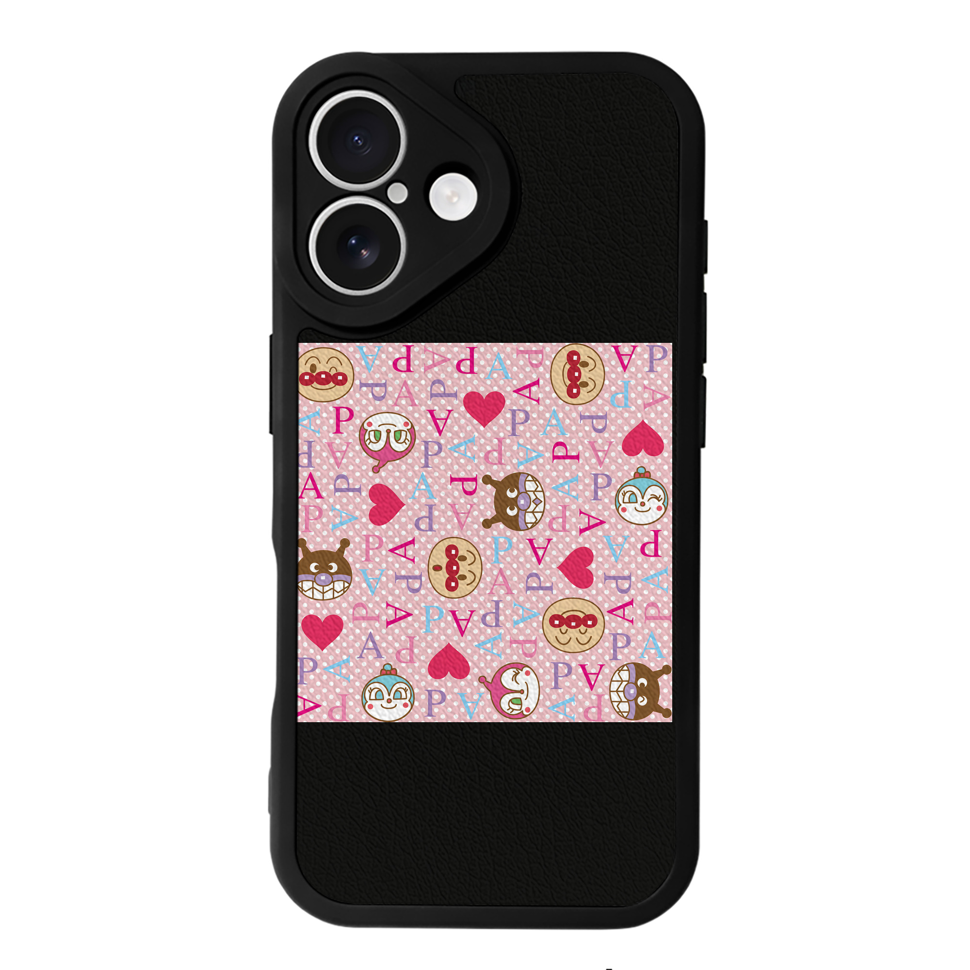 （画像用） アンパンマン Anpanman 【iPhone 16シリーズ対応】シリコンスマホケース（レザー調） 材質：シリコン